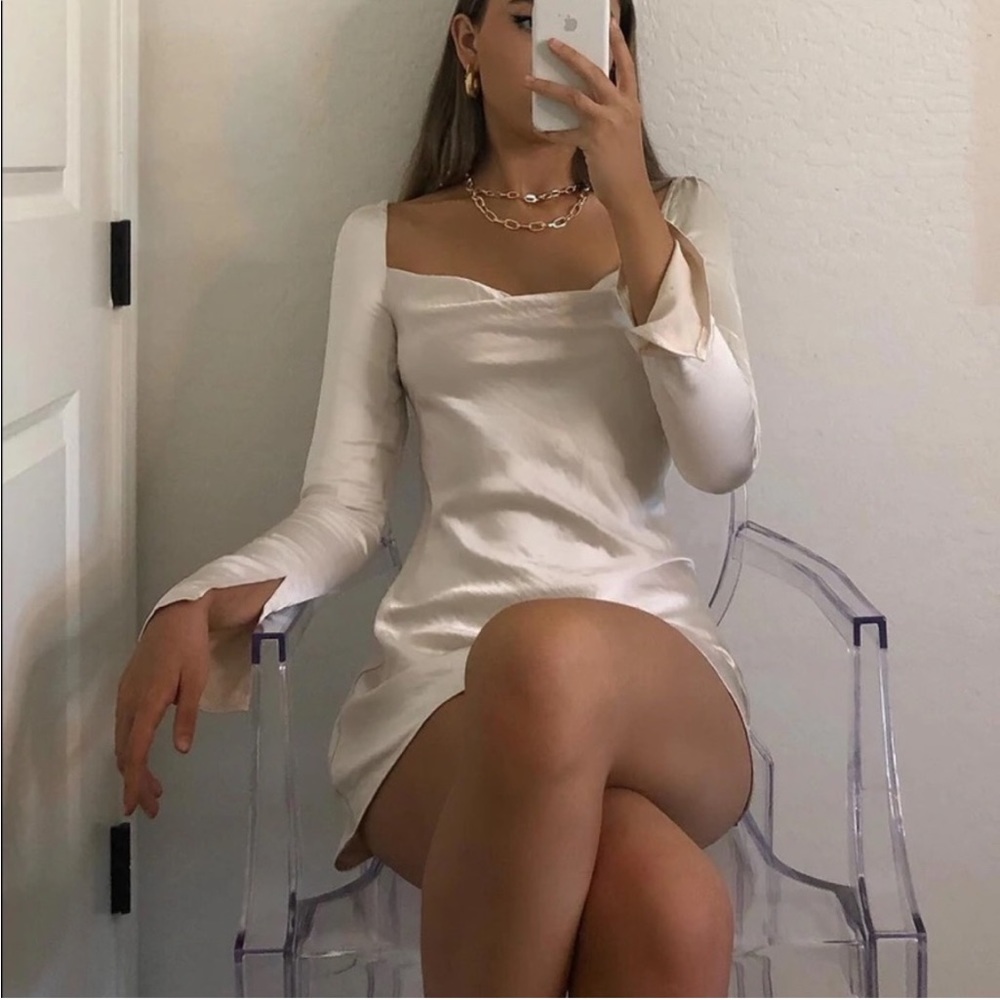 Princess Polly mini dress CHAMPAGNE